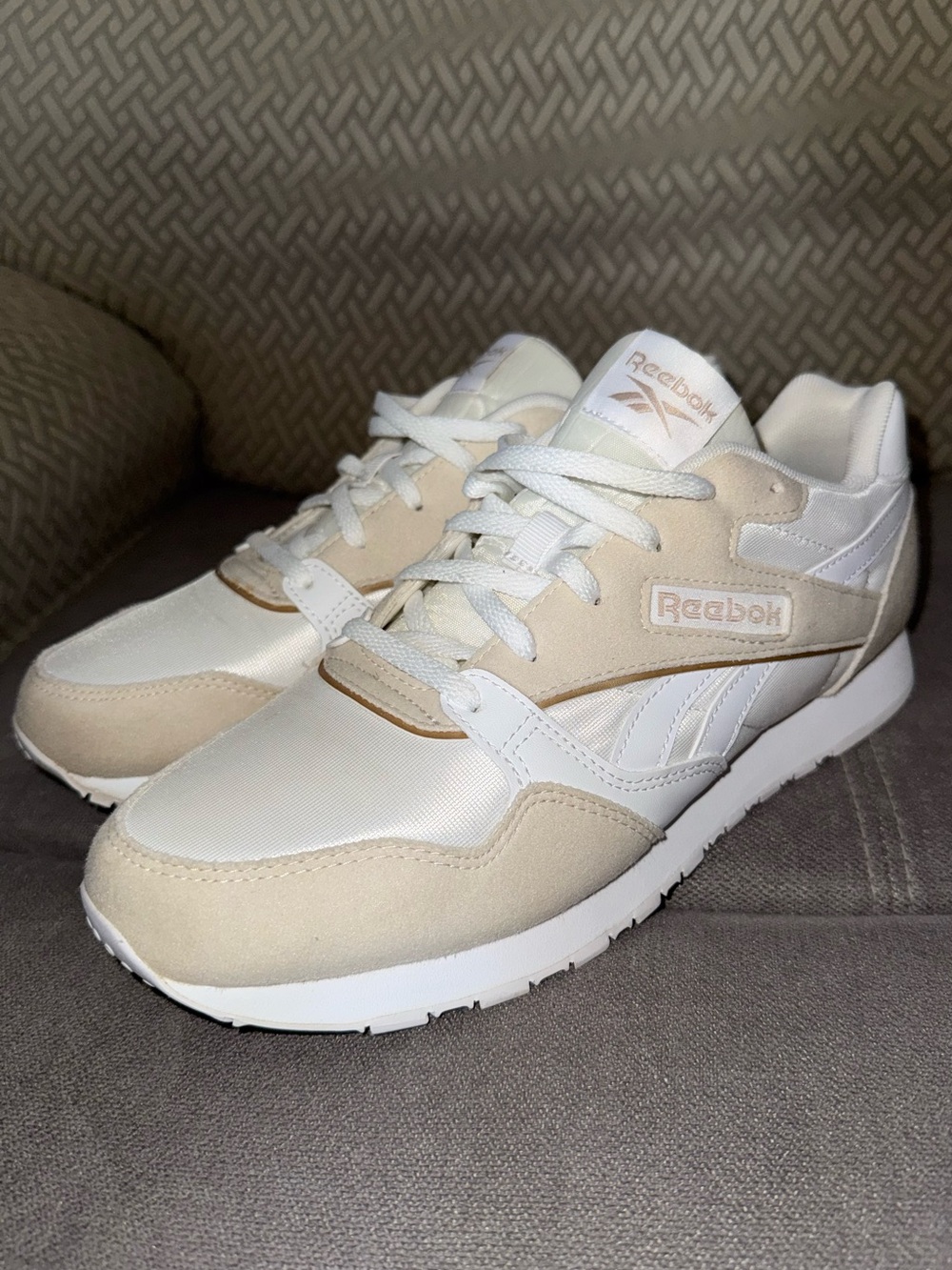 Reebok Women's Neutral Cream & White Retro Sneakers